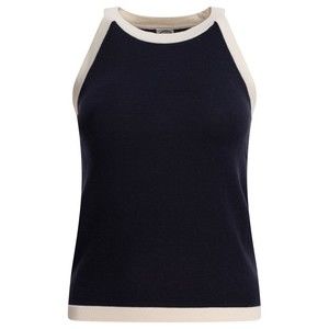 Ines De La Fressange Fitted Cotton-Silk Blend Top - NWT